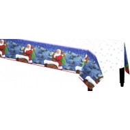 Holiday Santa Claus Christmas Plastic Tablecover